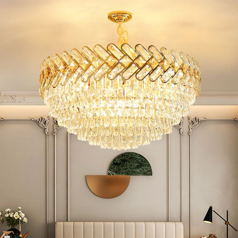 Modern Crystal Block Ceiling Lamp Chandelier Pendant Light - Gold 5/7-Head Design 7 /