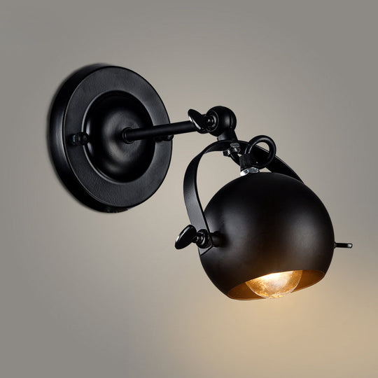 Industrial Wall Sconce With Metal Shade And Adjustable Arm - Perfect For Restaurants