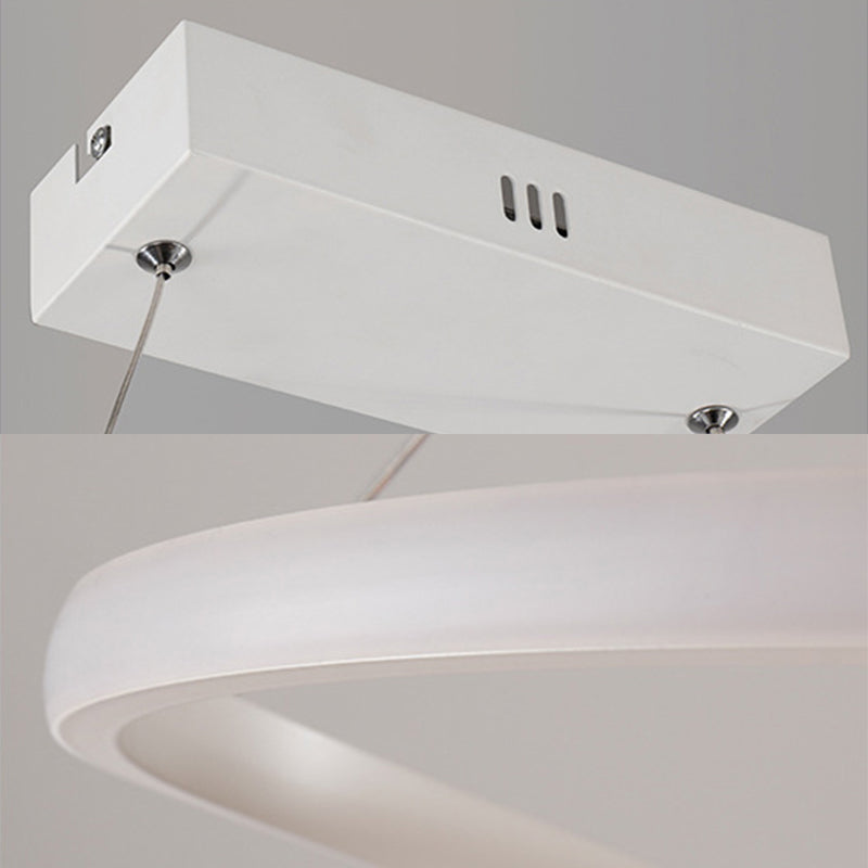 Minimalist Led Acrylic Twisted Ceiling Pendant - Warm/White/Natural Light