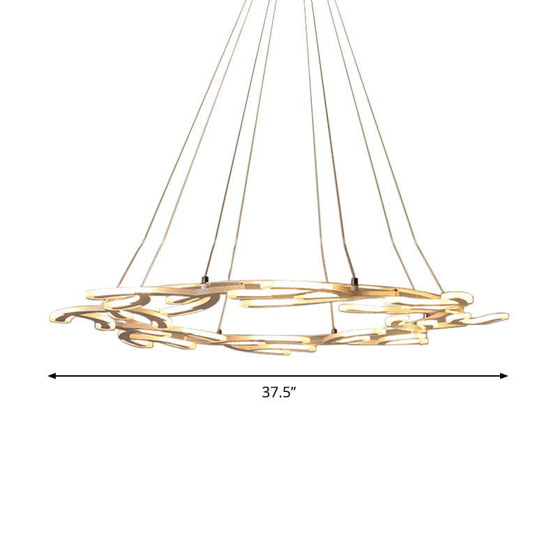 29.5/37.5/45 Acrylic Branch Led Chandelier Pendant Ceiling Light