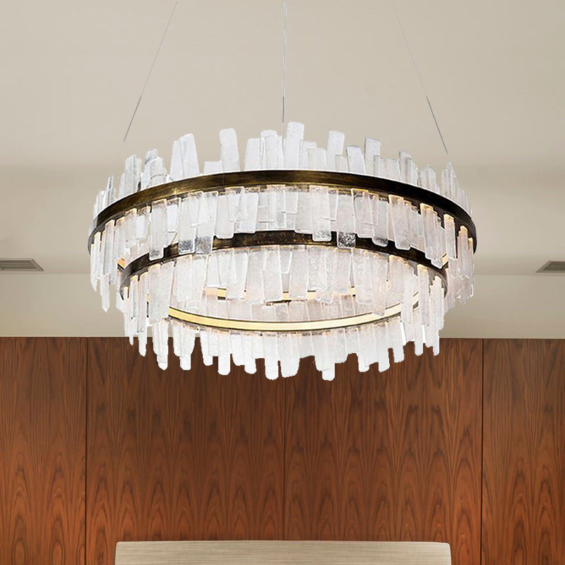 Modern 1/2 Lights Living Room Crystal Chandelier With Gold Led Suspension Pendant 2 /