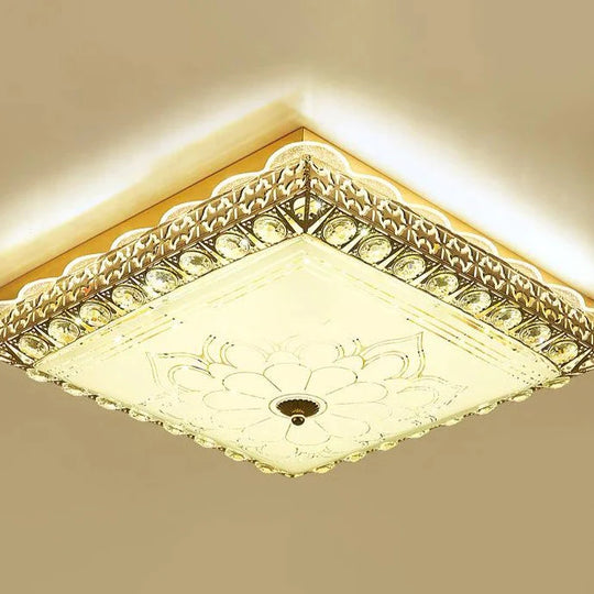 European Creative Square Master Bedroom Lamp Atmospheric Led Ceiling Lamps