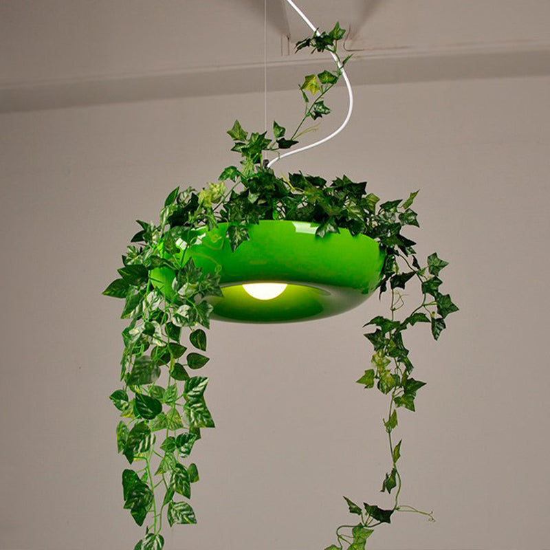 Industrial Aluminium Pendant Ceiling Light With 1 Bulb - Ideal For Restaurants Plants