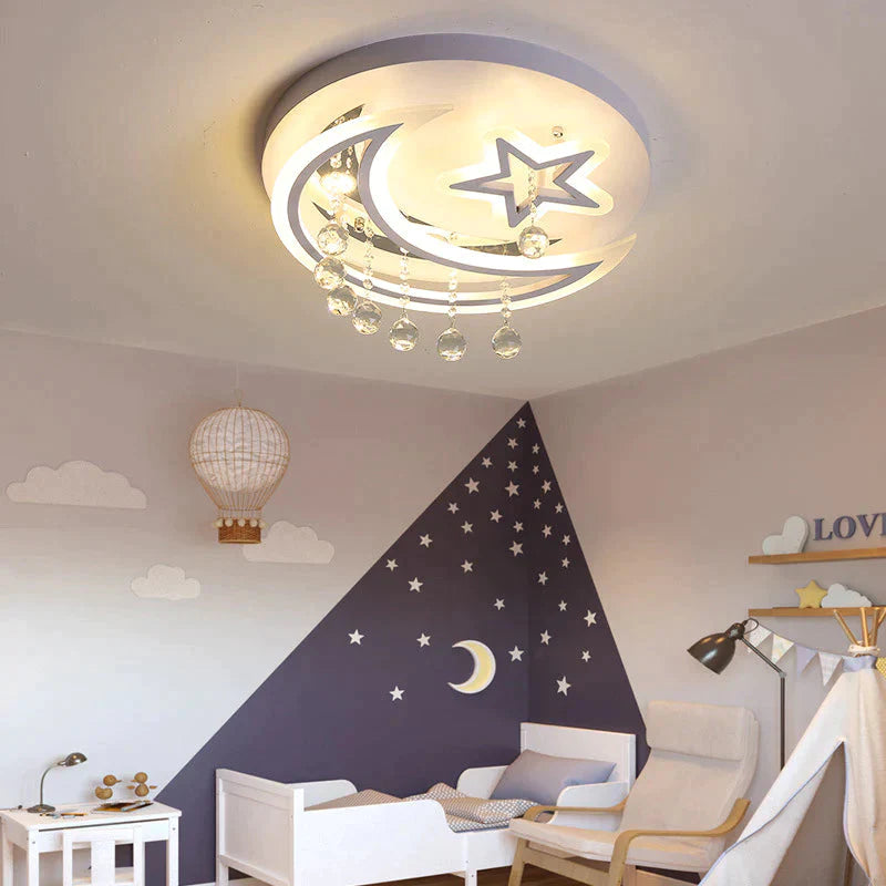 New Creative Bedroom Lamp Star Moon Led Ceiling Small 36W / Stepless Dimming
