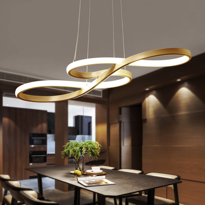Modern Led Gold Ceiling Pendant Light For Kitchen Dining Area