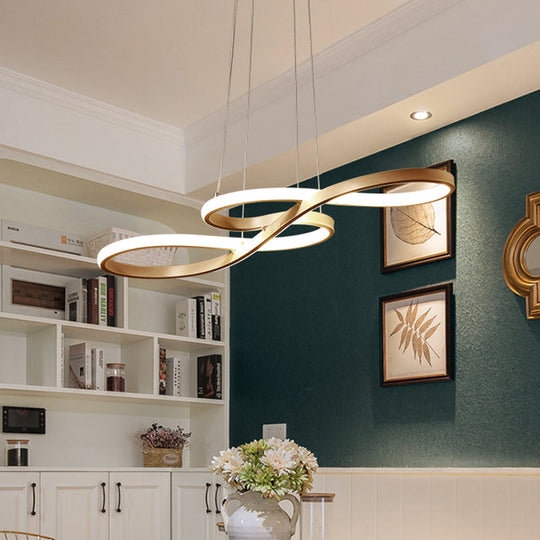 Modern Led Gold Ceiling Pendant Light For Kitchen Dining Area