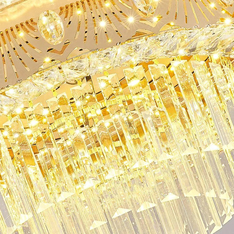Romantic Round Crystal Master Bedroom Living Room Ceiling Lamp
