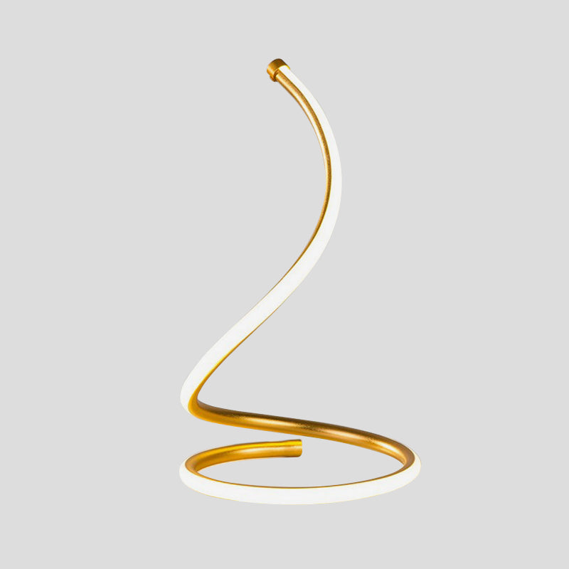 Golden Led Spiral Silica Gel Night Light - Simple & Innovative Table Lamp For Bedrooms