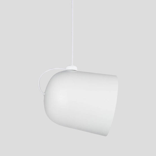 Nordic Dome Pendant Lamp - Black/White/Grey, Moveable & Metal - Perfect for Dining Room Lighting