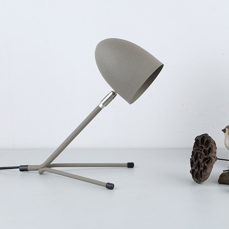 Nordic Metal Desk Lamp - Bullet Head Rotatable Task Lighting Single Silver Grey/Black Design Gray