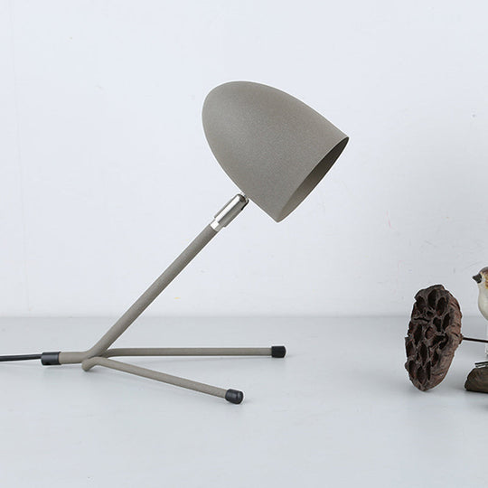 Nordic Metal Desk Lamp - Bullet Head Rotatable Task Lighting Single Silver Grey/Black Design Gray