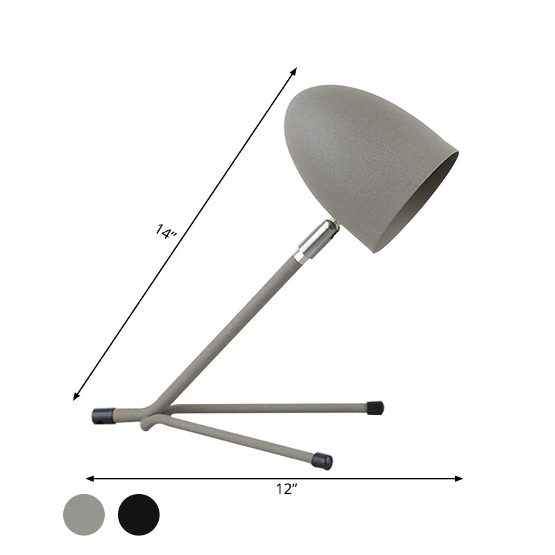 Mia - Rotatable Bullet Head Rotatable Task Lighting Nordic Metal Single Silver Grey/Black Desk Lamp with Oblique Design