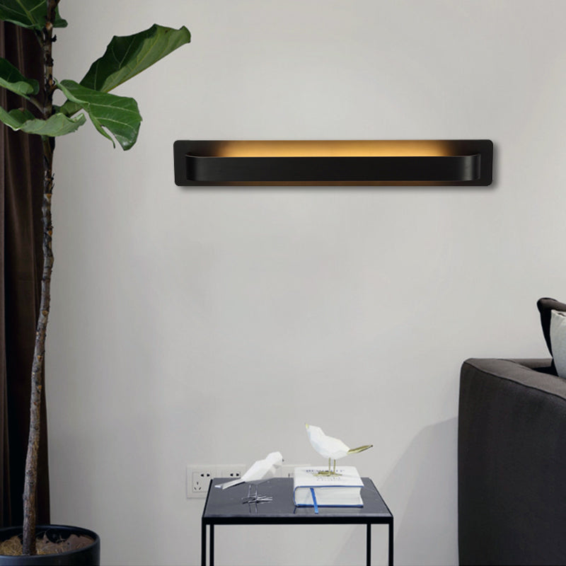 Modern Black/Gray/White Led Linear Wall Sconce For Living Room Décor Black