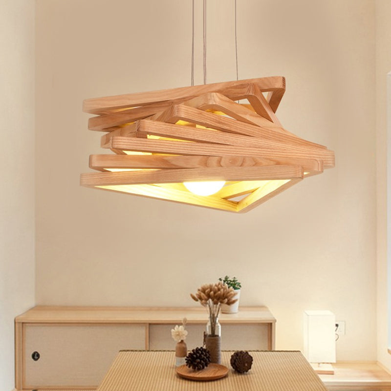 Spiral Triangle Pendant Light - Nordic Design 1 Bulb Ceiling Lamp For Dining Room