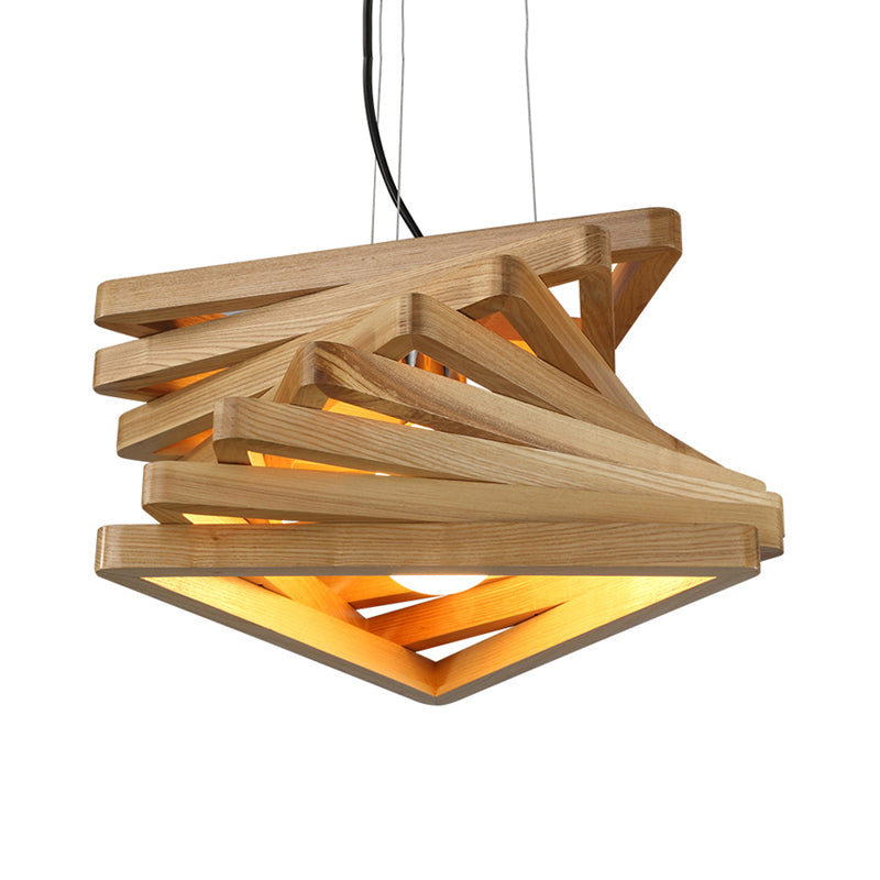 Nordic Spiral Triangle Pendant Light - Contemporary 1-Bulb Ceiling Lamp for Dining Room