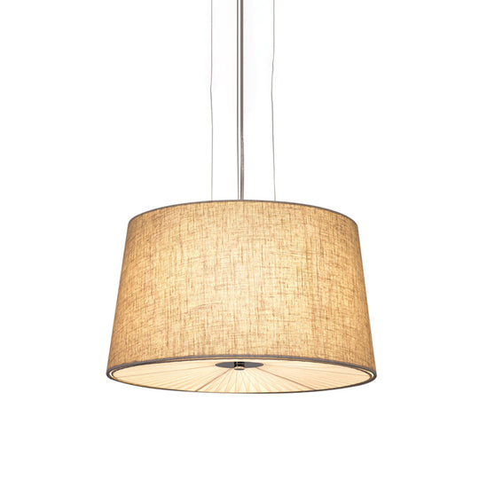 Modern 5-Bulb Cone Ceiling Chandelier With Incurvated Diffuser In Flaxen Fabric