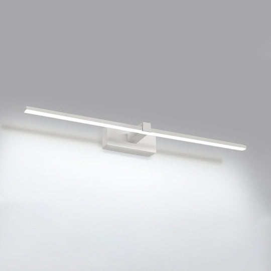 Black/White Led Wall Mounted Bathroom Mirror Light - Iron Stick Vanity Lamp Multiple Sizes Available