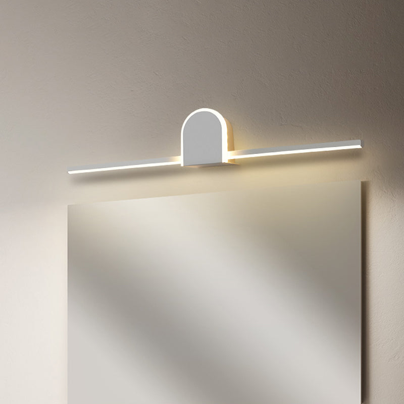 Sleek 16/23.5 Led Wall Lamp - Modern Slim Rod Bath Vanity Lighting With Acrylic Shade White / 16