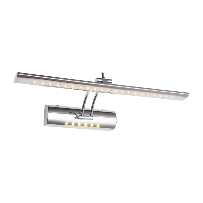 Contemporary Led Vanity Light With Nickel Finish And White/Warm 16/21.5 Wide