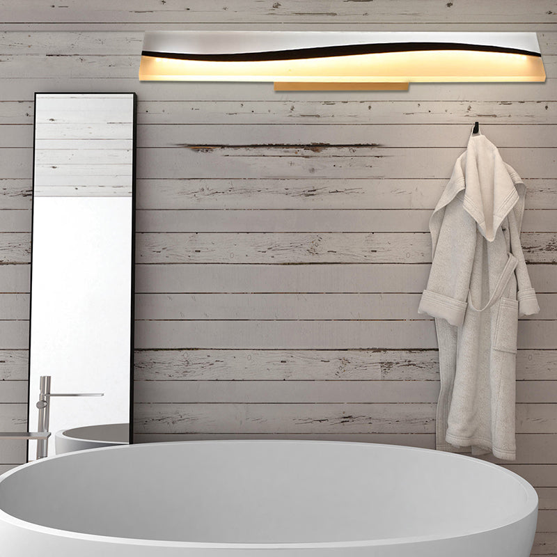 Rectangular Led Vanity Mirror Lamp 16/19.5/23 Wide Water And Fog Resistant In Warm/White