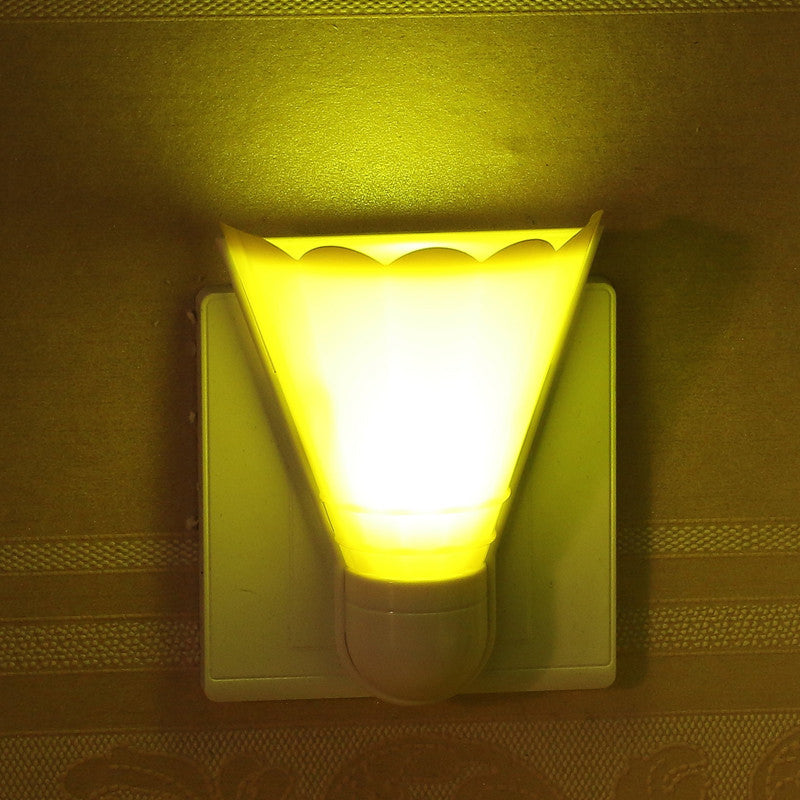 Kids Yellow Led Night Lamp For Bedroom Decor With Badminton Ball Plug Wall Design
