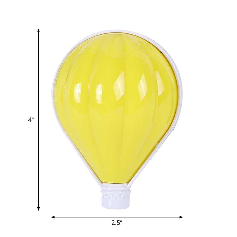 Yellow Led Night Lamp Cartoon Plastic Wall Lighting For Bedside