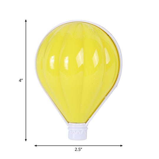 Yellow Led Night Lamp Cartoon Plastic Wall Lighting For Bedside