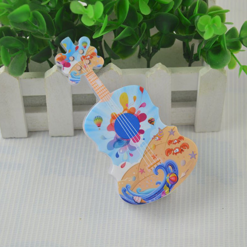 Guitar Mini Led Wall Lamp For Kids - Blue/Yellow Or Red/Blue Night Light With Remote Blue-Yellow