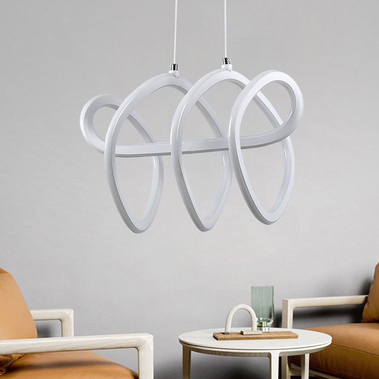Led Dining Room Ceiling Pendant - Minimalist Acrylic Chandelier With Warm/White Light White / B