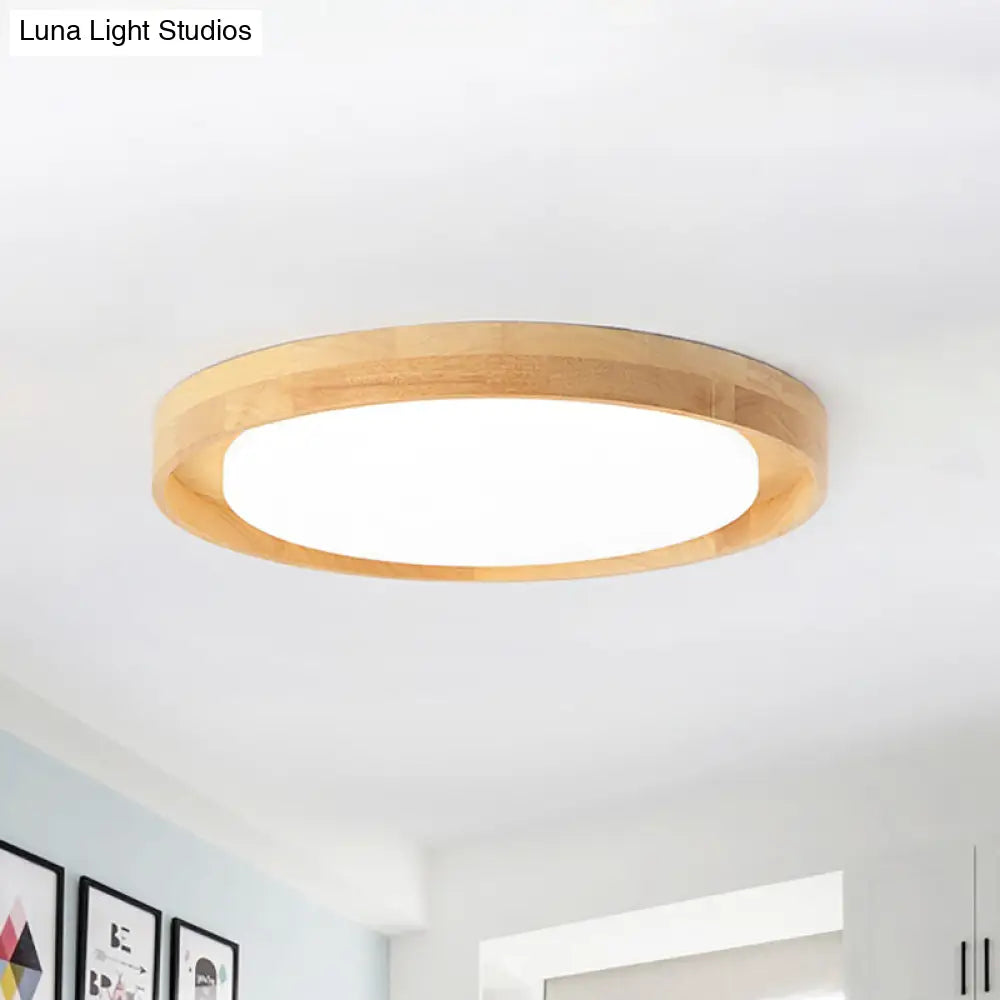 15/19 Acrylic Round Flush Led Ceiling Lamp With Modern Design Warm/White Light