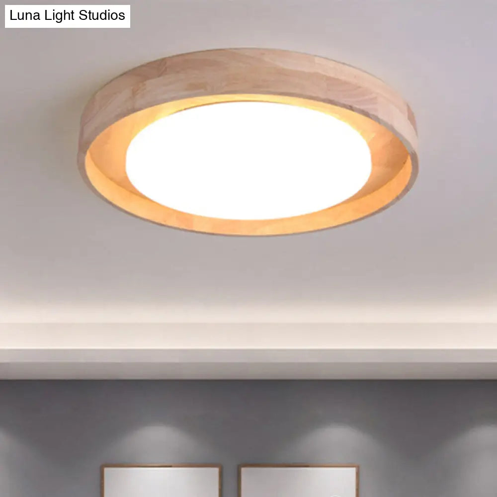 15/19 Acrylic Round Flush Led Ceiling Lamp With Modern Design Warm/White Light