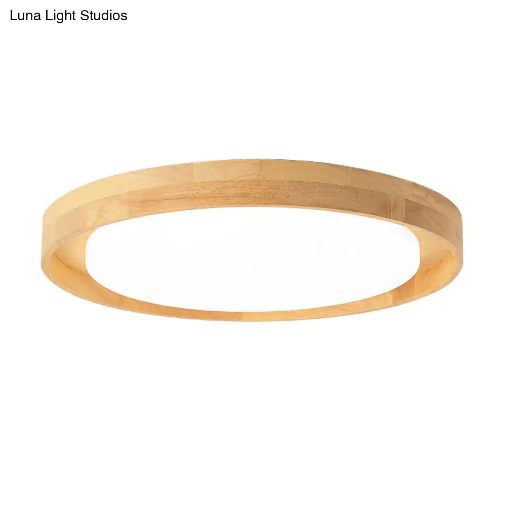 15’/19’ Acrylic Round Flush Led Ceiling Lamp With Modern Design Warm/White Light