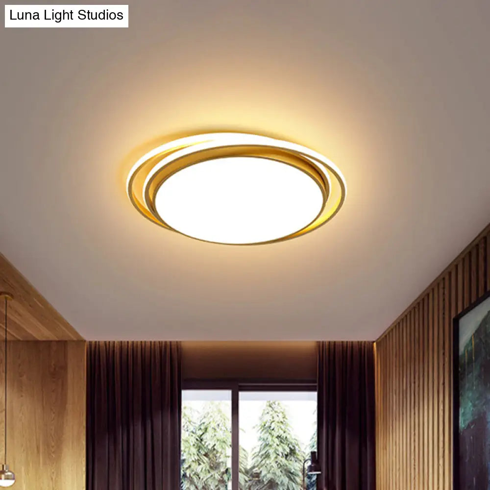 15’/19’ Extra-Thin Round Flush Mounted Led Ceiling Lamp - Minimalistic Acrylic Design In