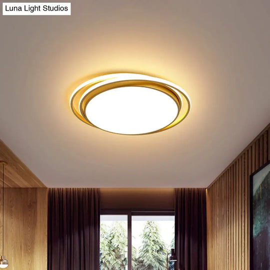 15/19 Extra-Thin Round Flush Mounted Led Ceiling Lamp - Minimalistic Acrylic Design In