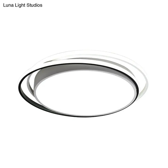 15’/19’ Extra-Thin Round Flush Mounted Led Ceiling Lamp - Minimalistic Acrylic Design In