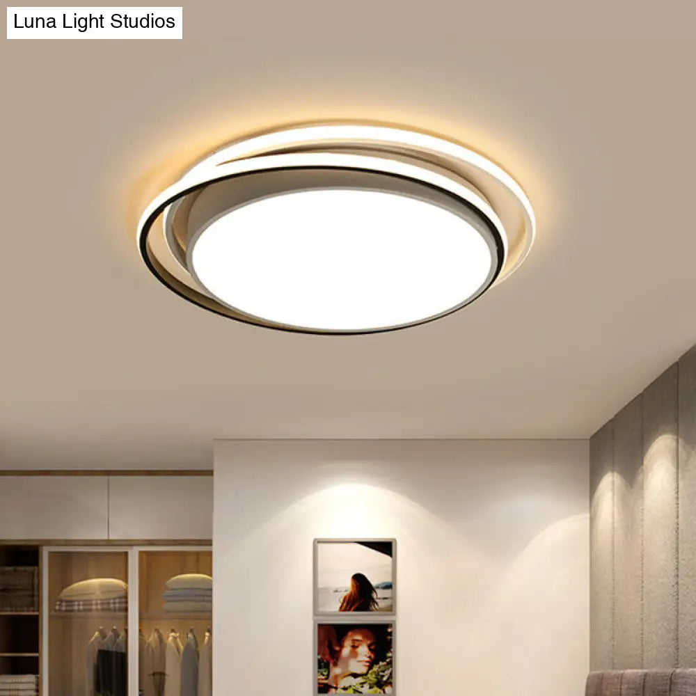 15’/19’ Extra-Thin Round Flush Mounted Led Ceiling Lamp - Minimalistic Acrylic Design In