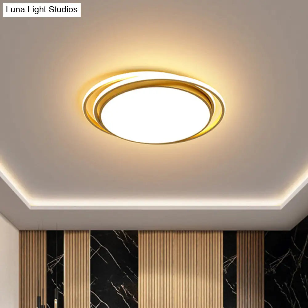 15’/19’ Extra-Thin Round Flush Mounted Led Ceiling Lamp - Minimalistic Acrylic Design In