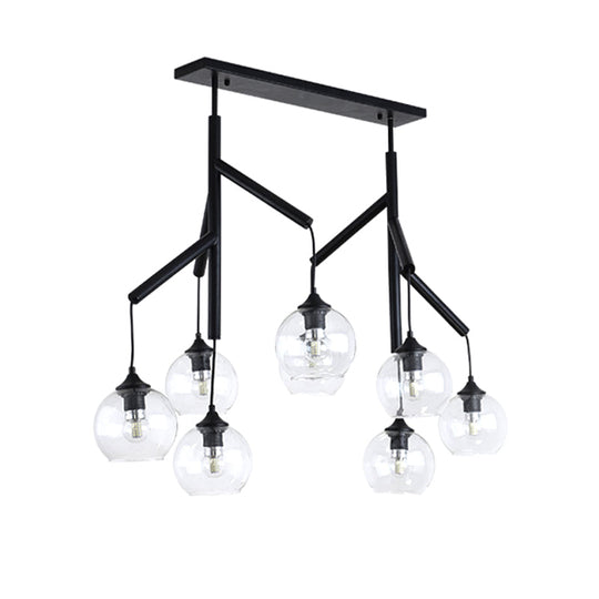 UltraModern Clear Glass Island Pendant with 8 Lights Hanging Ceilin