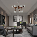 Contemporary Starburst Chandelier With Rose Gold Finish - 9/15 Lights Pendant 9 /