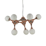 Contemporary Starburst Chandelier With Rose Gold Finish - 9/15 Lights Pendant