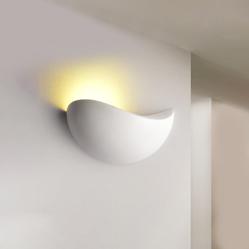 Modern Metallic Wall Washer Light - Led Black/White Sconce For Bedside With Warm/White Lighting