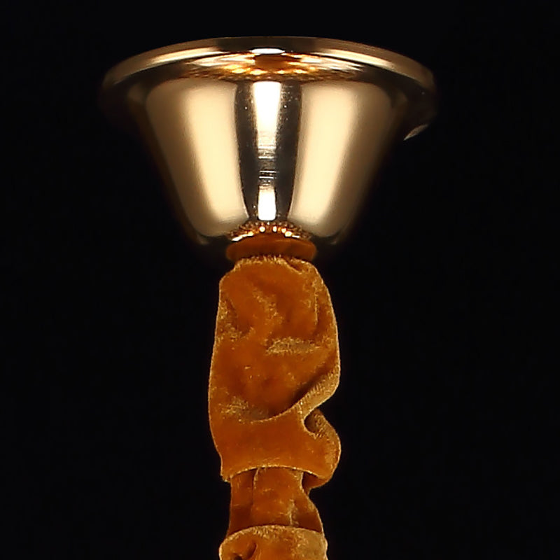 Industrial Gold Geometric Metal Chandelier Pendant Light With Crystal Teardrop Shade - 5/6/8 Bulbs