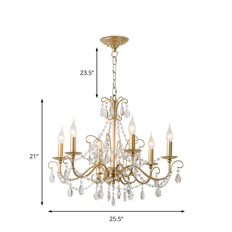Modern Crystal Beaded Pendant Lighting with Champagne Finish - 3/6 Lights - Hanging Ceiling Light"

This revised title is shorter and more concise while still conveying all the important keywords for SEO purposes.
