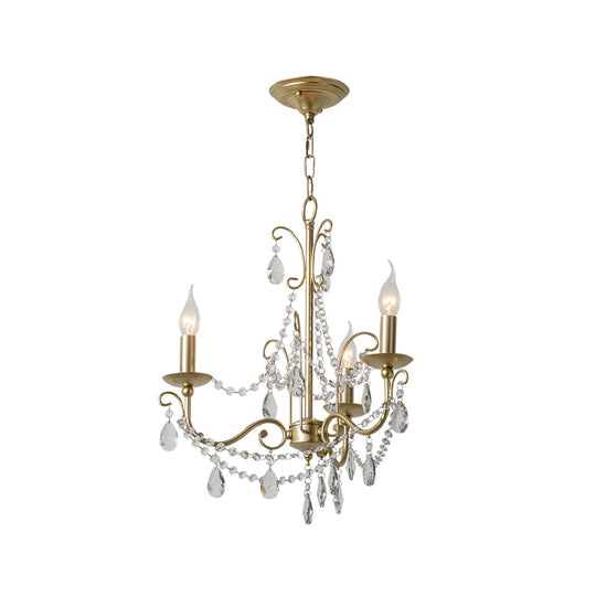 Modern Crystal Beaded Pendant Lighting with Champagne Finish - 3/6 Lights - Hanging Ceiling Light"

This revised title is shorter and more concise while still conveying all the important keywords for SEO purposes.