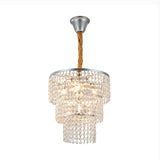 Contemporary Crystal Tiered Chandelier - 4/5/6 Lights Chrome Finish 12/16/21.5 Wide