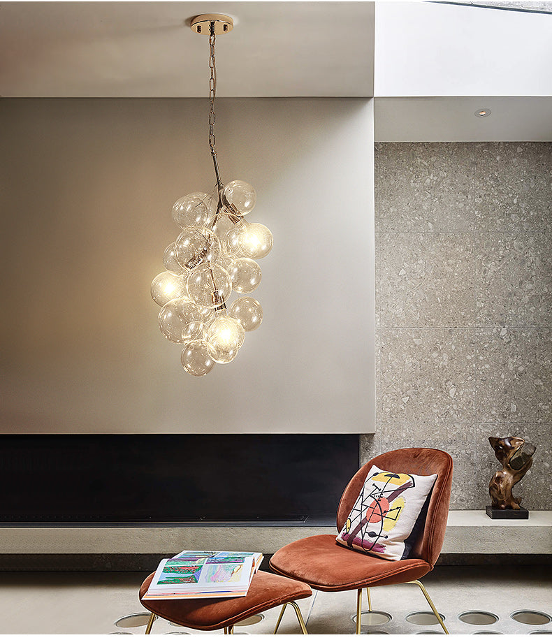 Modern 3/5-Light Gold Pendant Chandelier With Clear Glass Ideal For Living Room 3 /