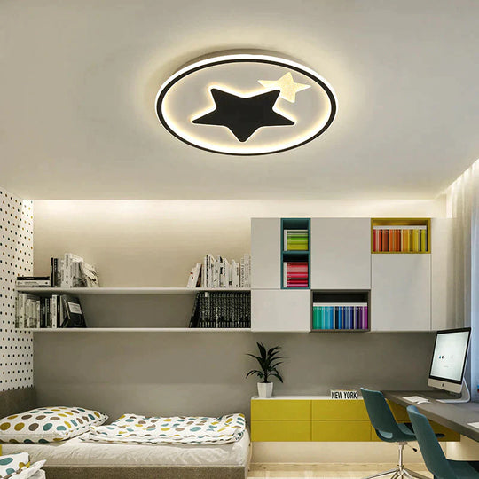 Modern Bedroom Star Round Ceiling Lamp