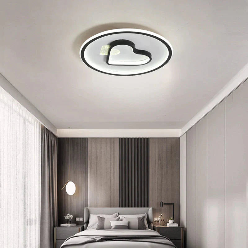 Modern Minimalist Bedroom Love LED Ceiling Lamp