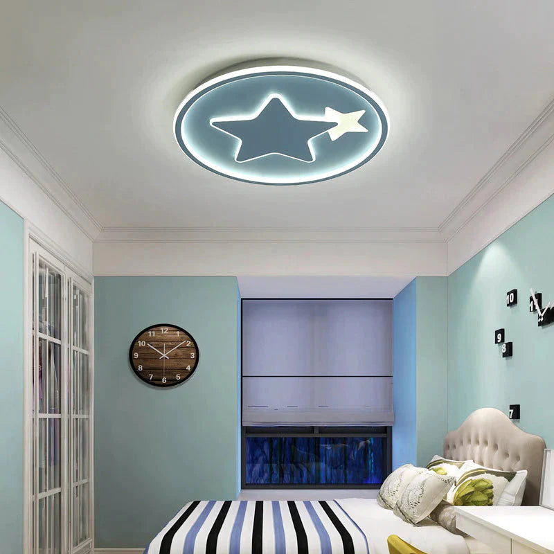 Modern Bedroom Star Round Ceiling Lamp