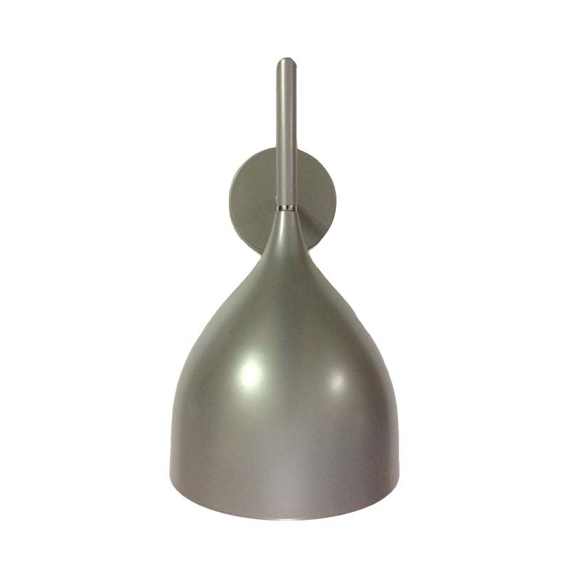 Modern Metallic Sconce Light Fixture With Funnel Shade - Silver/Black